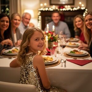 H&M Shiny Sequin Top in Gold and Silver